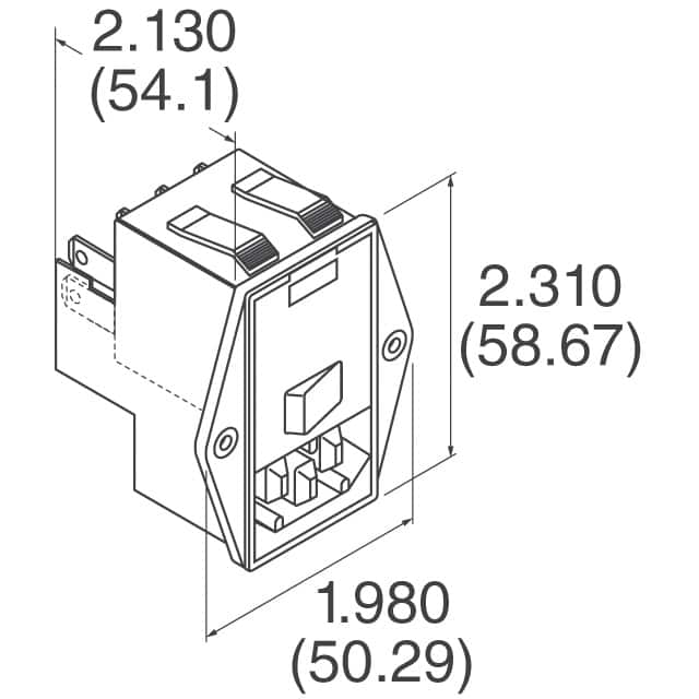 PE0SSSS60 TE Connectivity Corcom Filters  Moduli di ingresso alimentazione (PEM)